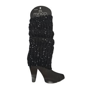 2014 Minicci Leg Warmers Black with Silver‎ Metallic NOS